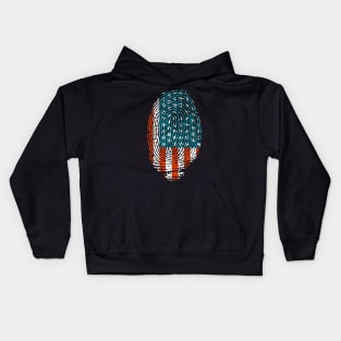 American fingerprint Kids Hoodie